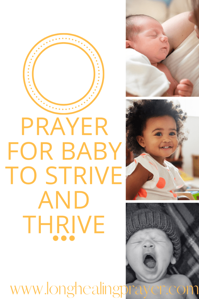 prayer for baby to strive and thrive