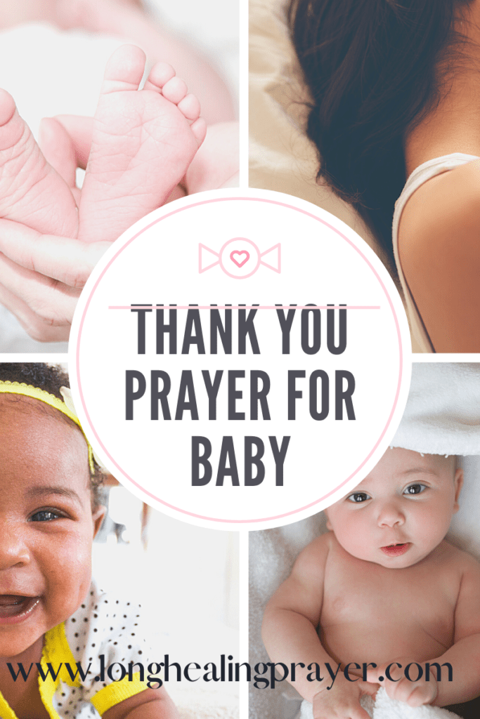 thank you prayer for baby